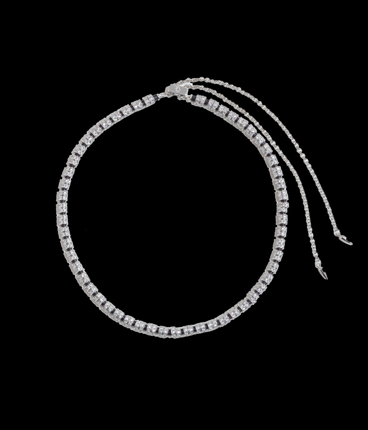 Manon Slider Necklace in Jet