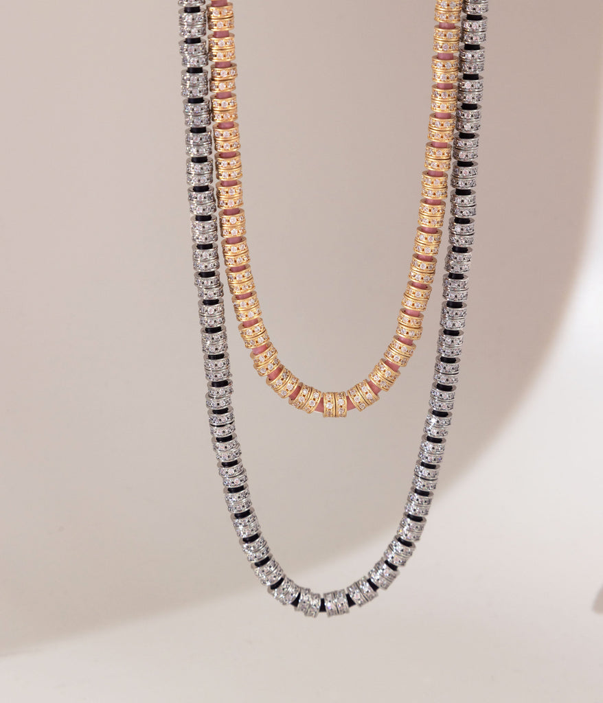 Manon Slider Necklace in Coral