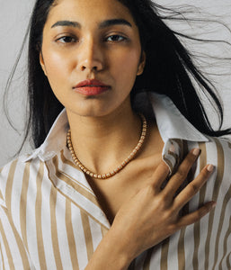 Manon Slider Necklace in Coral