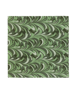 Rebecca Udall, Marble Pattern Design Linen Napkin, Green square cut out