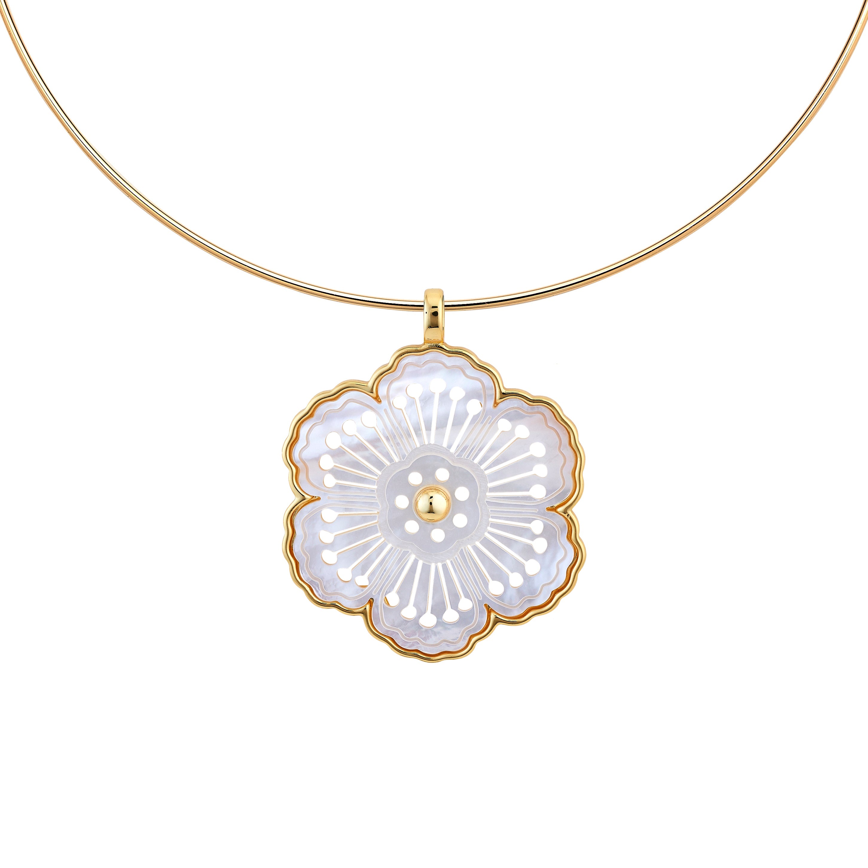 Marguerite Pendant & Neck Wire