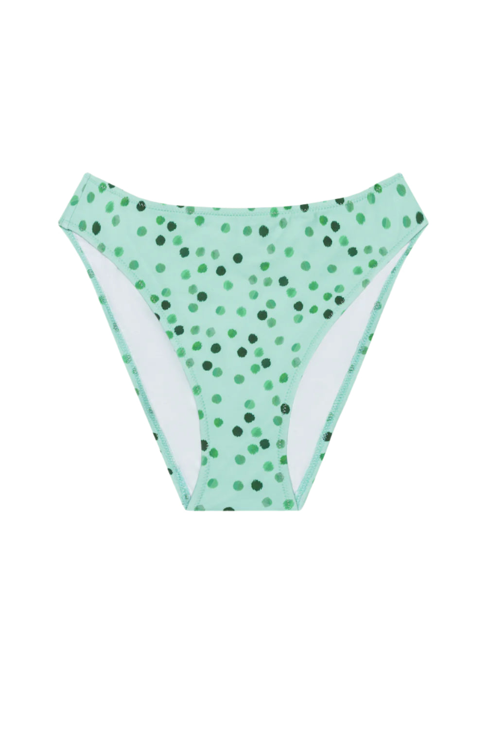 The Marie Bottom in Green Ikat Dot
