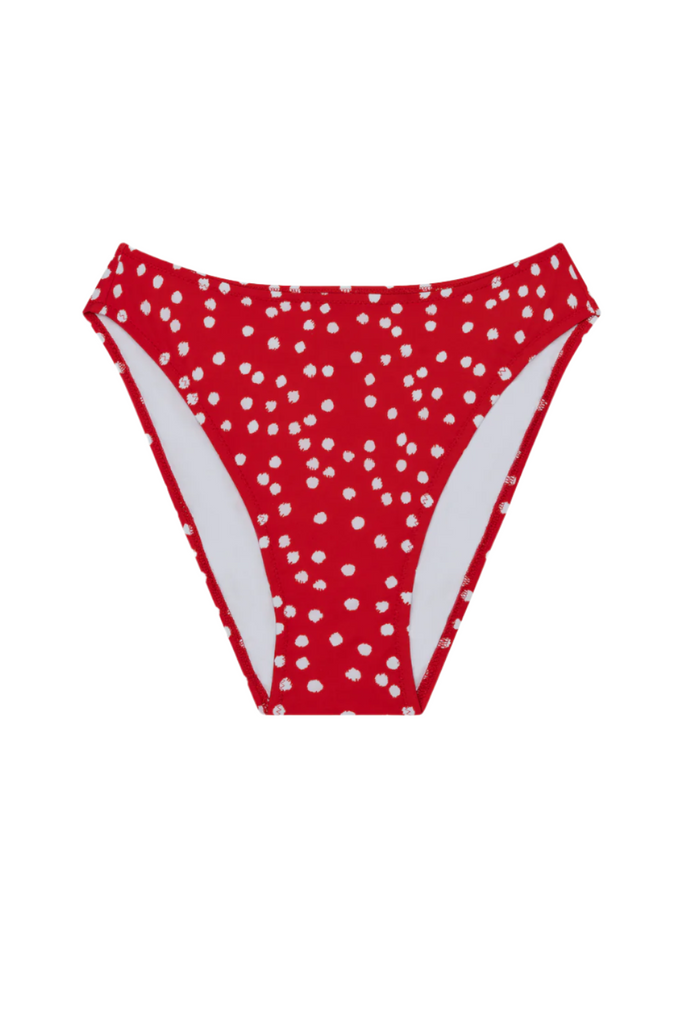 The Marie Bottom in Red Ikat Dot