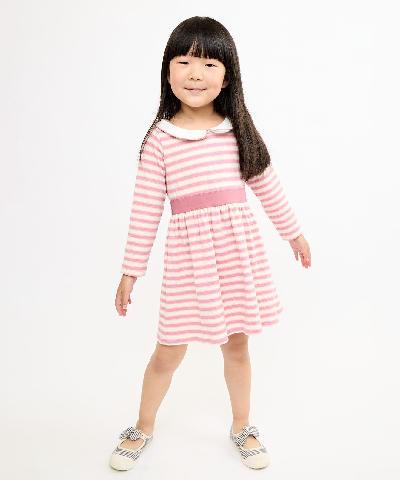 Marie Clare Dress in Rose Rugby Stripe