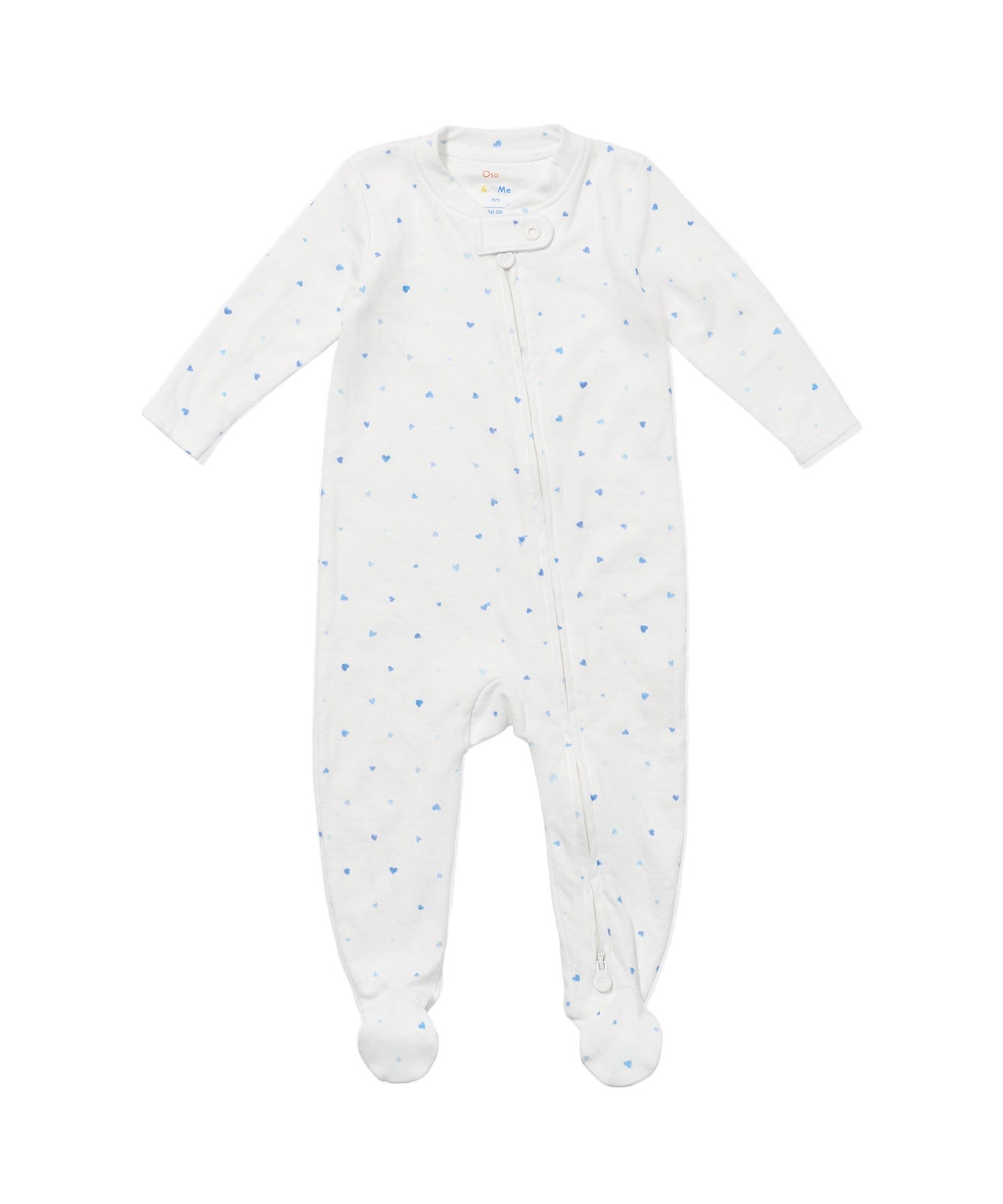Marley Zip Pajama in Blue Hearts