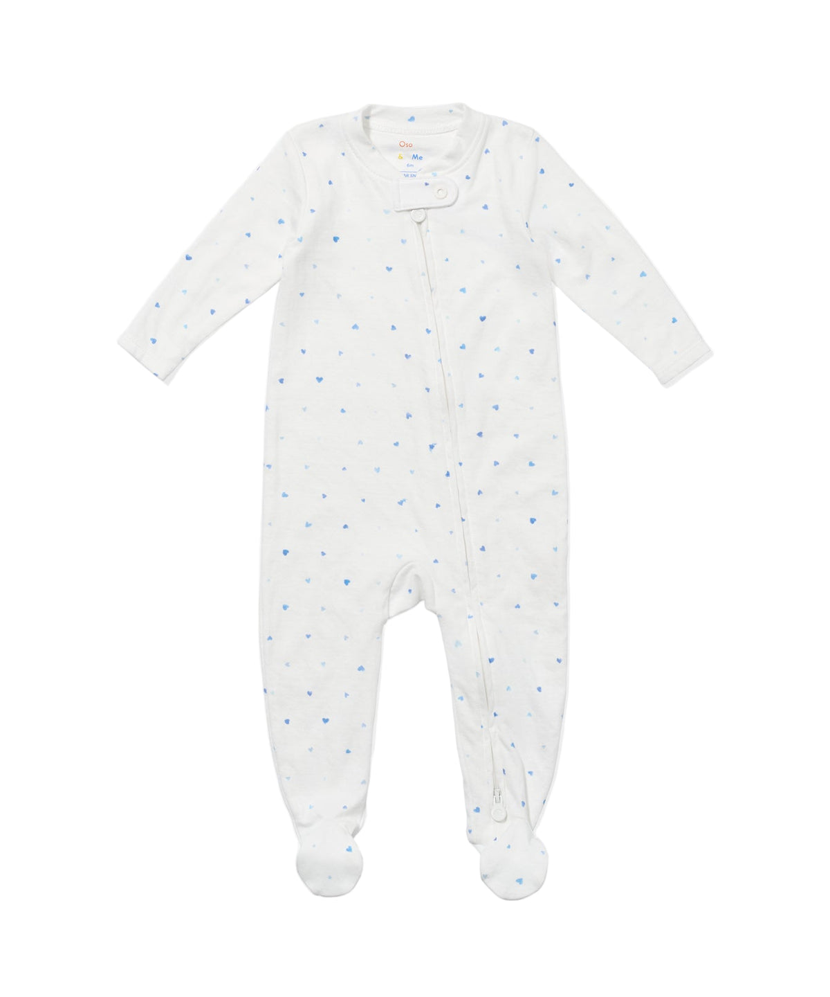 Marley Zip Pajama in Blue Hearts