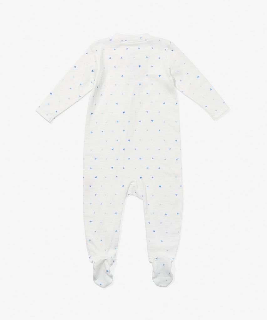 Marley Zip Pajama in Blue Hearts