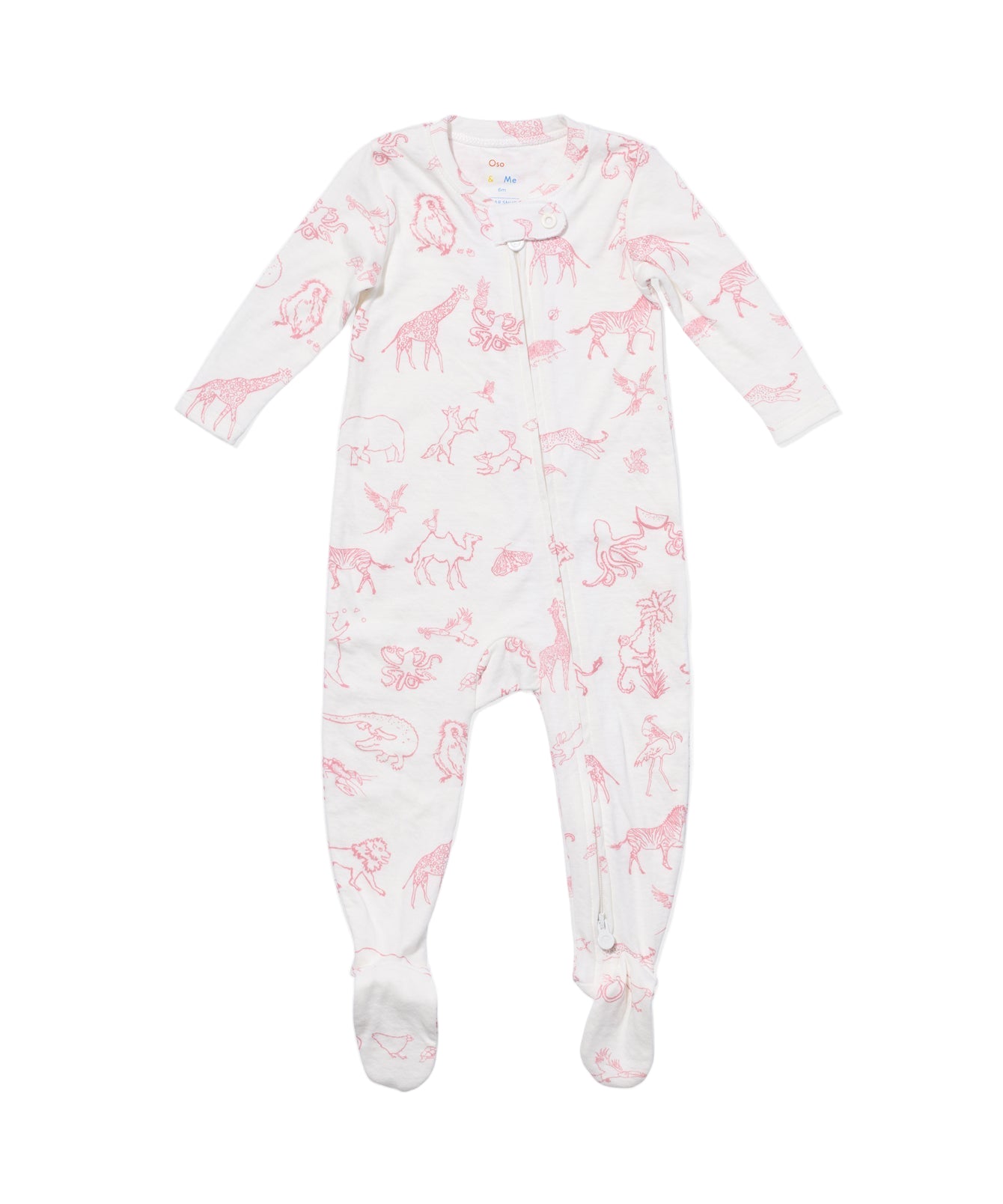Marley Zip Pajama in Rose Animal Parade