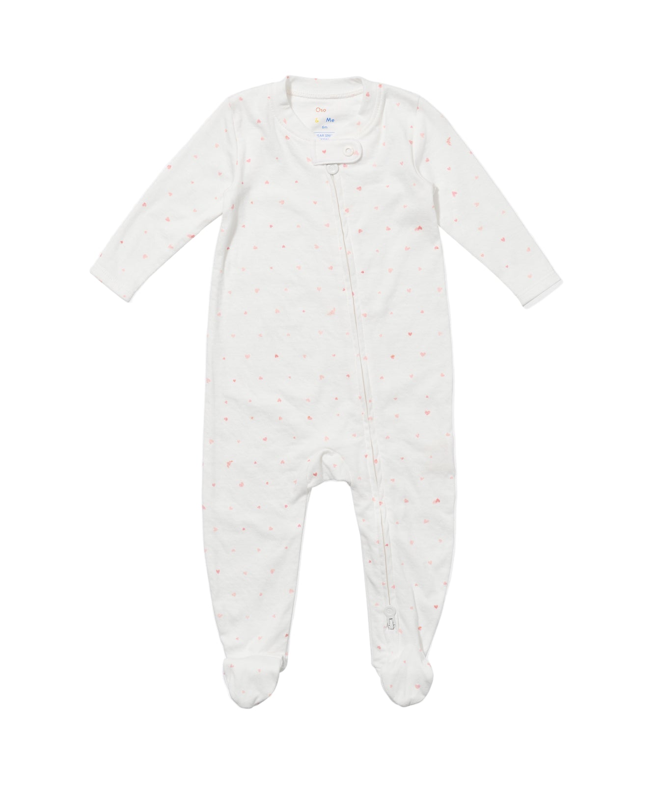 Marley Zip Pajama in Rose Hearts
