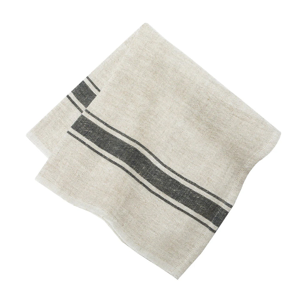 Marseille Napkins in Black & Natural, Set of 4