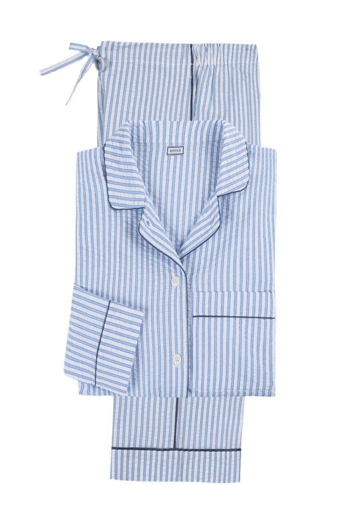 Matteo Pajama Set in Azure
