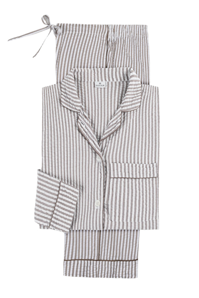 Matteo Pajama Set in Bark