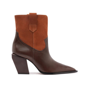 Memphis Leather Bootie in Seal Brown