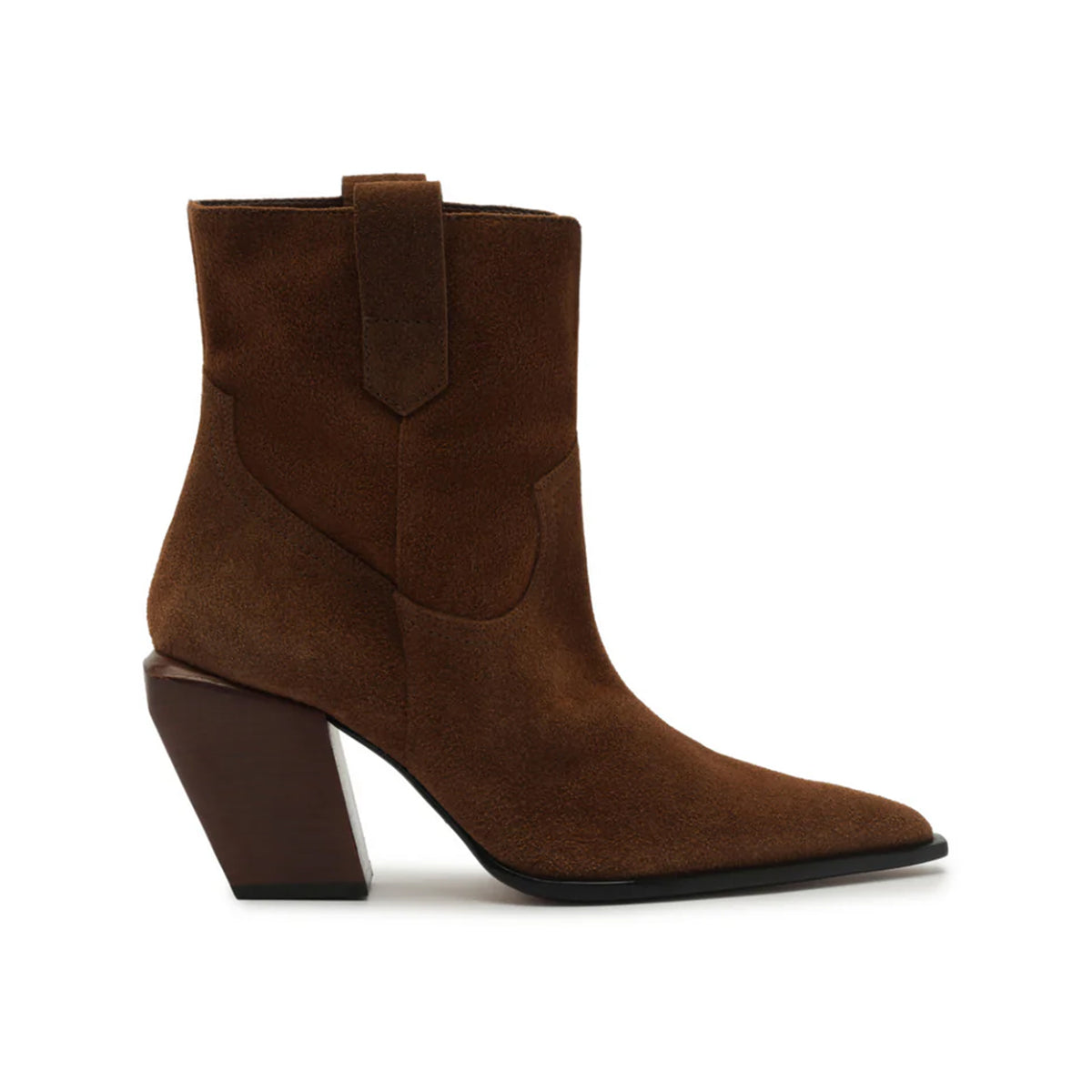Memphis Suede Bootie in Pecan Brown