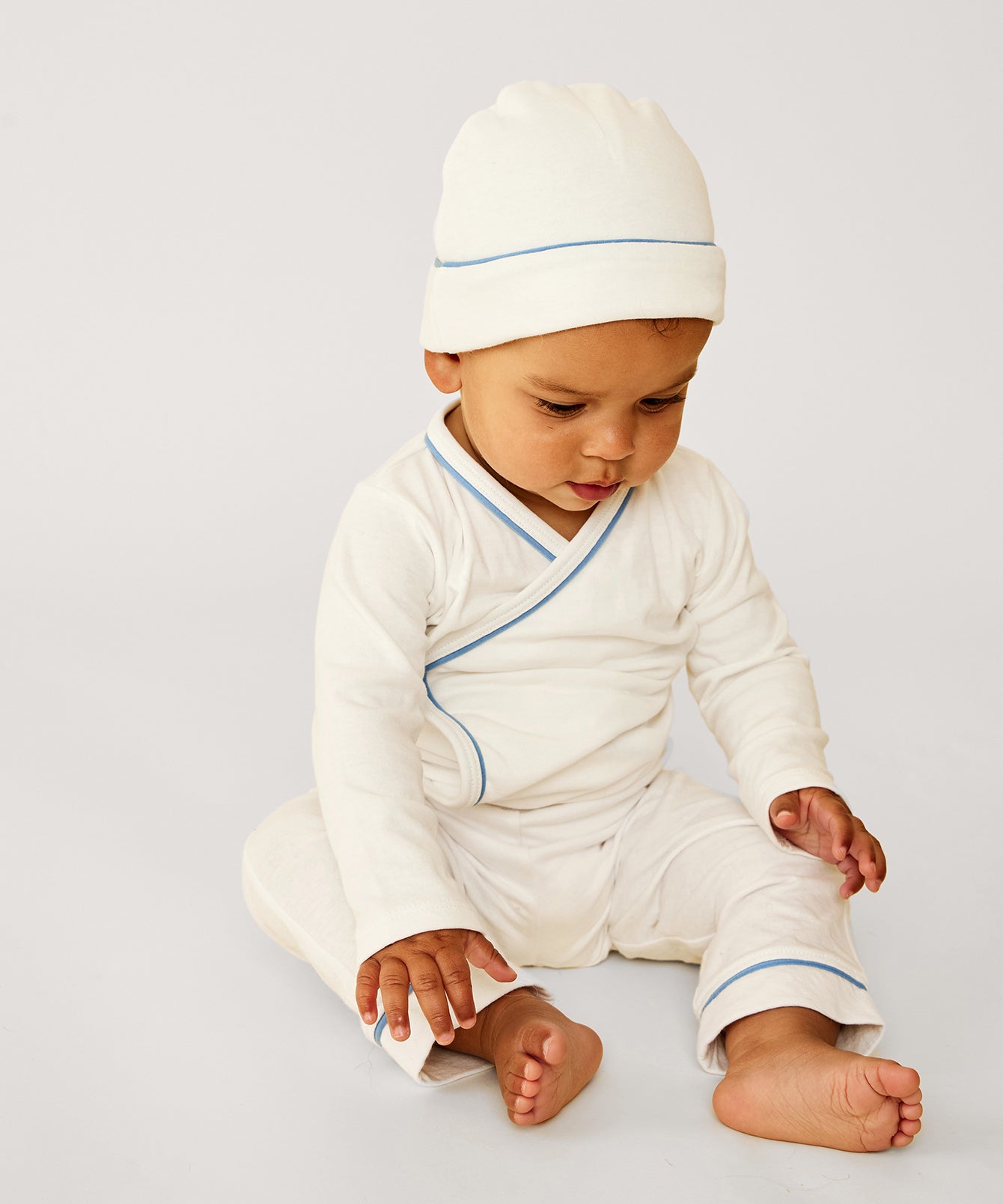 Hazy Hat in Blue Piping