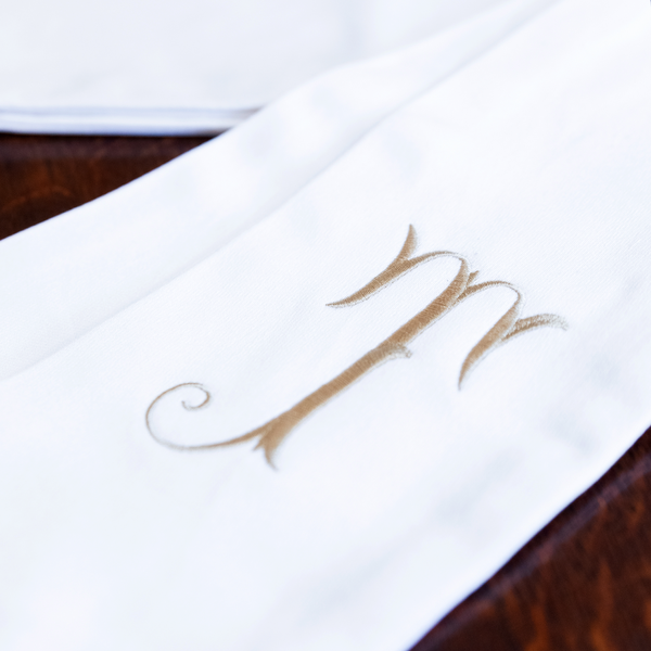 Plain Ivory Wreath Sash