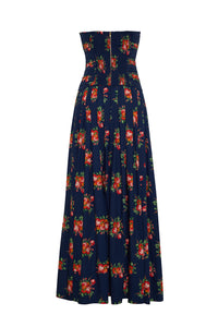 Montreal Maxi Dress in Gemma Scarf Navy