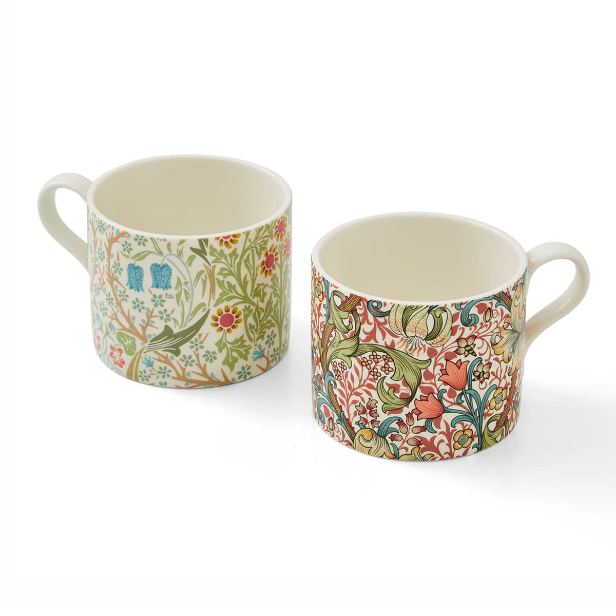 Morris & Co. Mugs in Blackthorn & Golden Lily, Set of 2