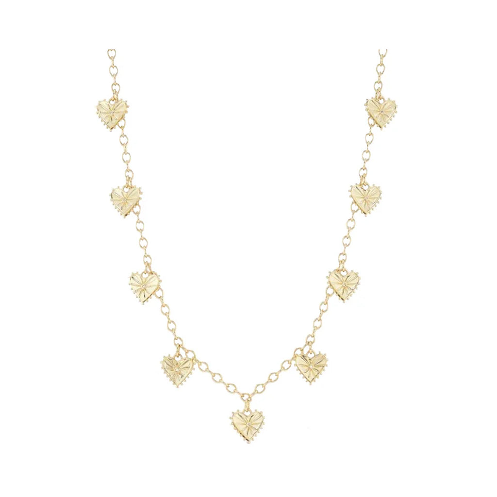 Multi Heart Necklace 17"