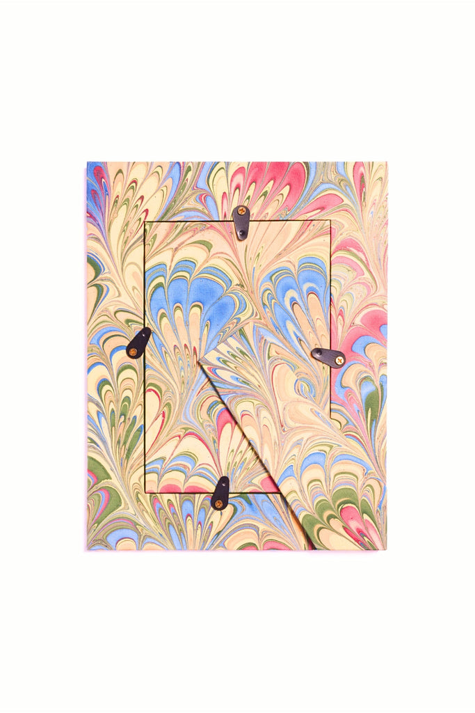 Hand-Marbled Picture Frame 4x6 in Multicolor