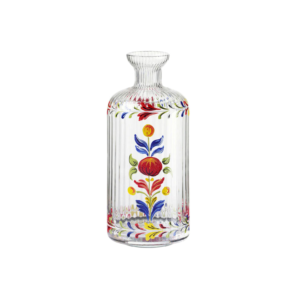 Murano Hand-Painted Oil Bottle in Blue Multi