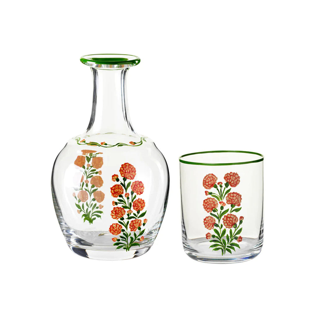 Murano Marigold Hand-Painted Bedside Set