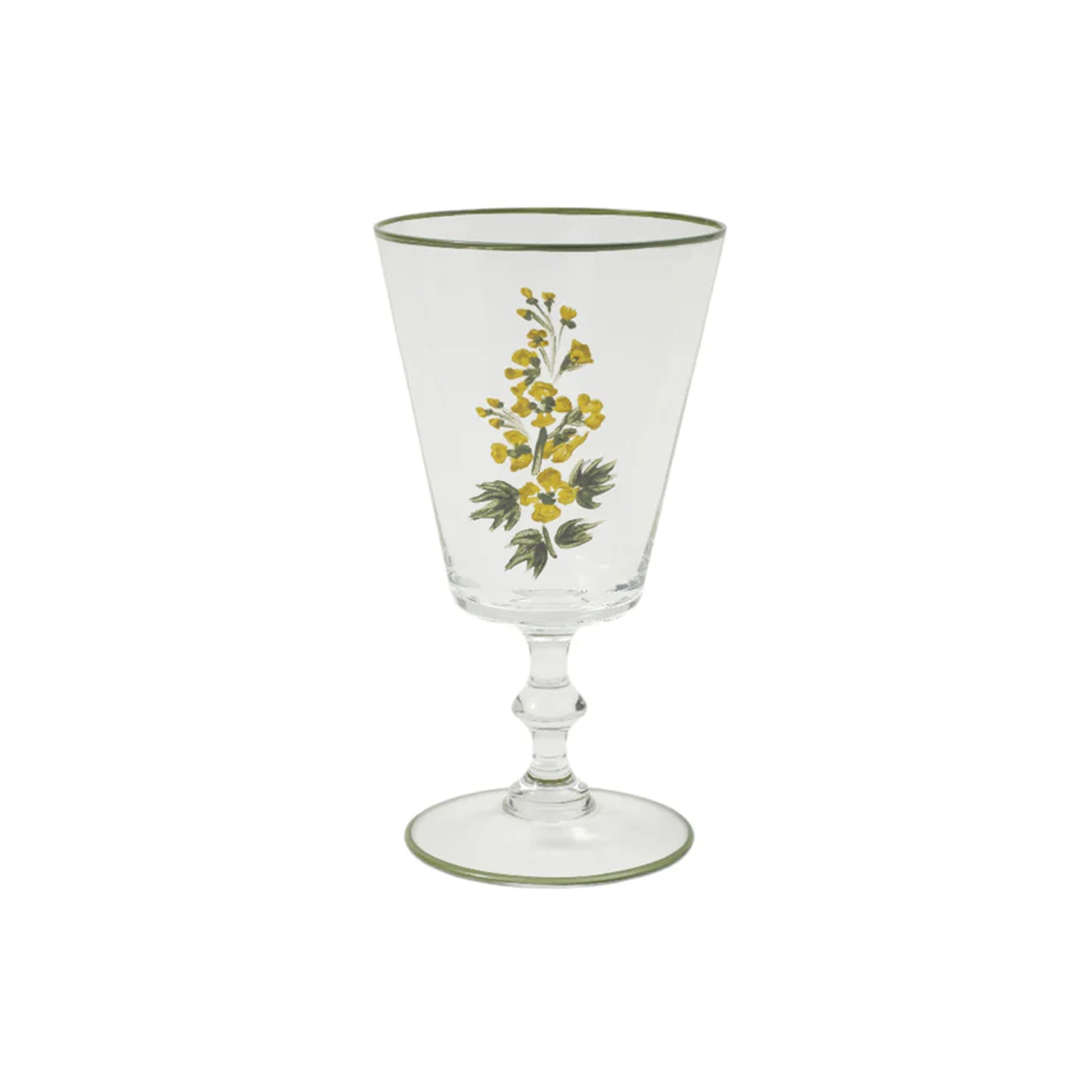 Murano Primrose Hand-Painted Water Glass