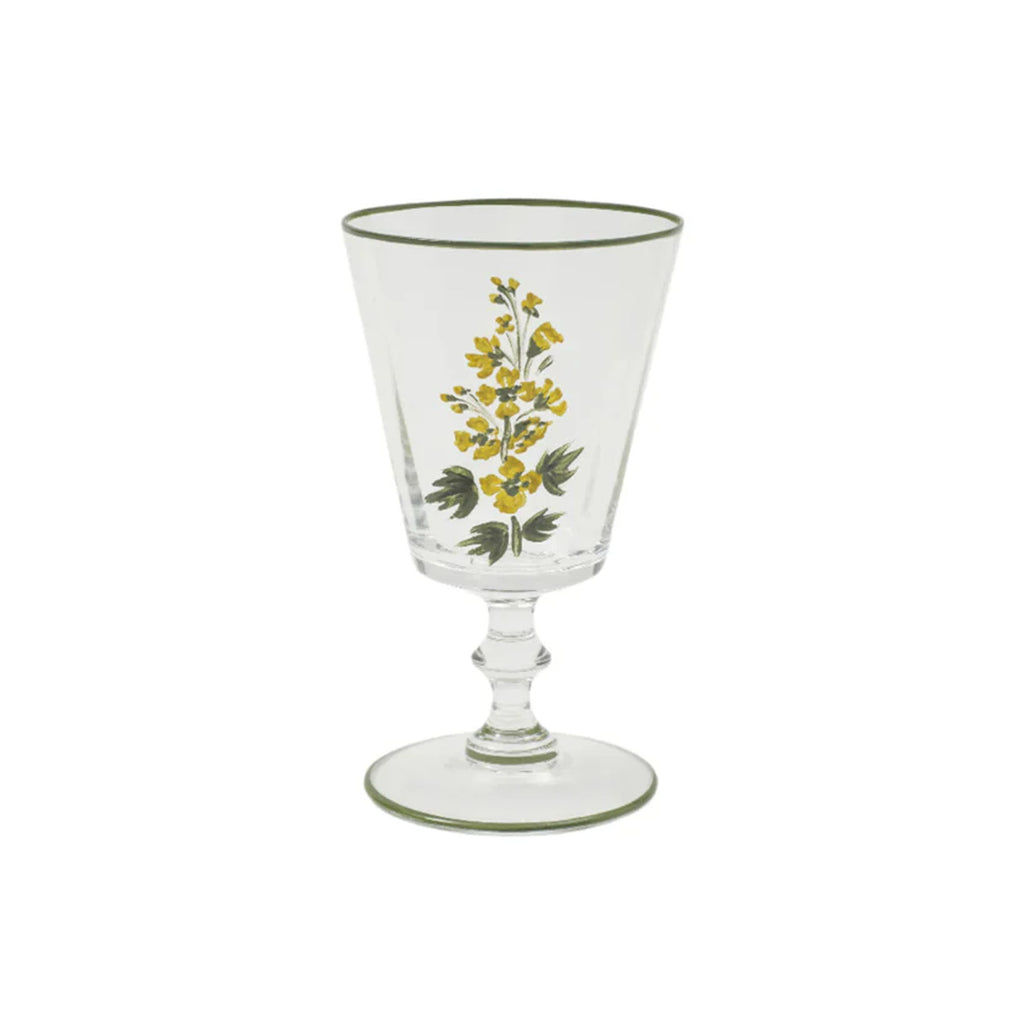 Murano Primrose Hand-Painted Wine Glass