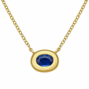 Midori Blue Sapphire Pendant Necklace