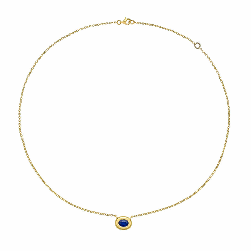 Midori Blue Sapphire Pendant Necklace