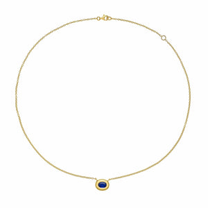 Midori Blue Sapphire Pendant Necklace