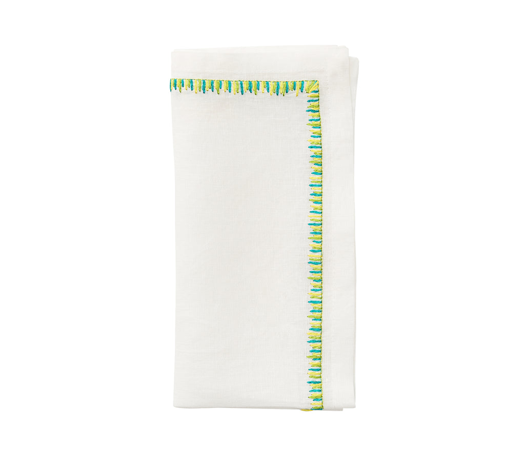 Filament Napkin in White, Yellow & Green, Set of 4
