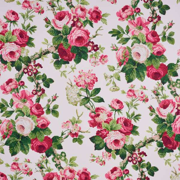Nancy Floral Wallpaper in Rose | Over The Moon