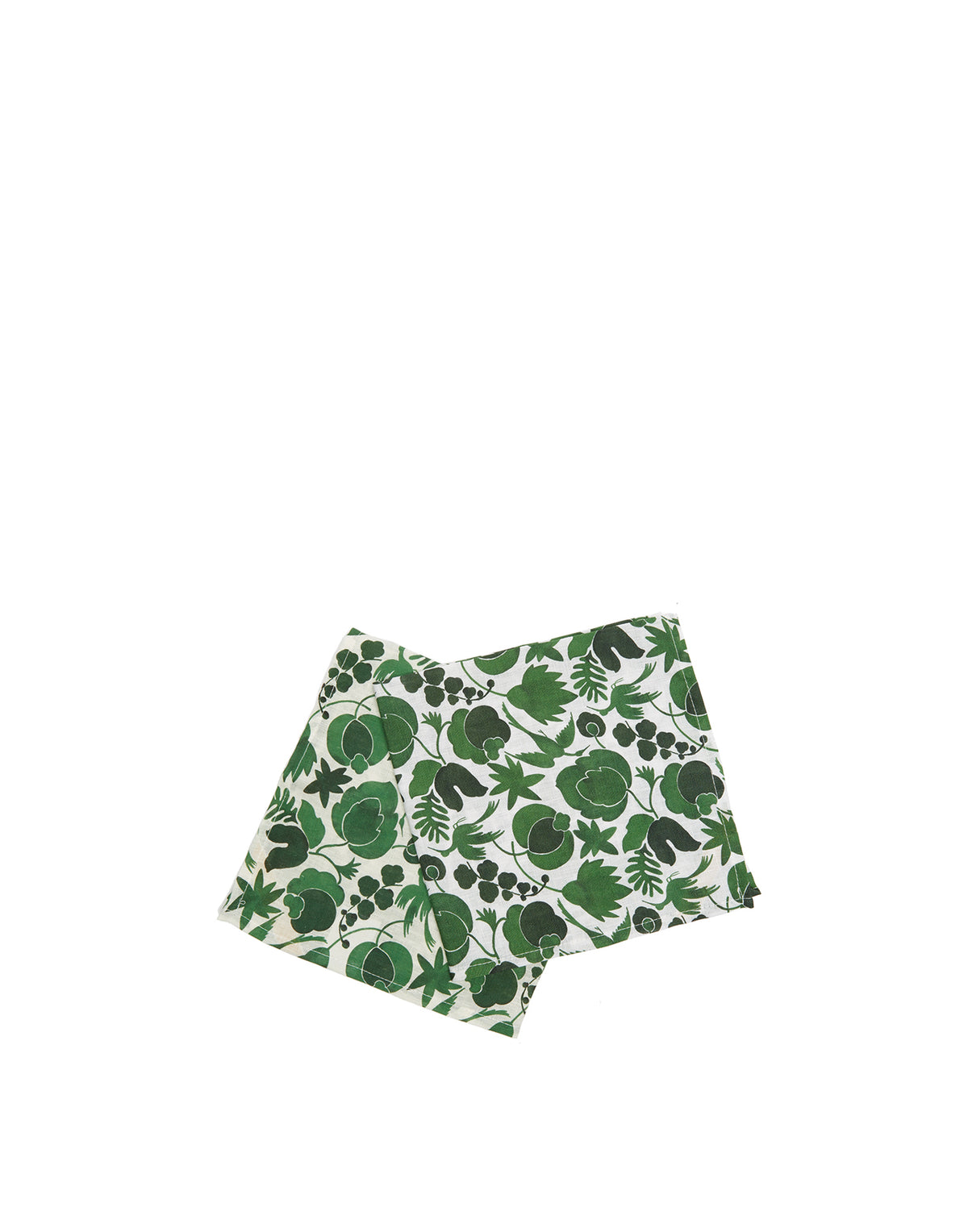 Large Napkins in Wildbird Green, Set of 2