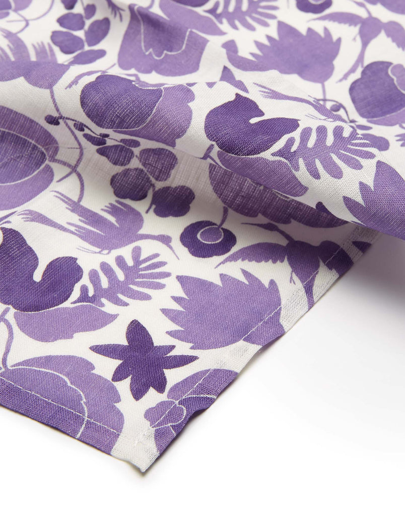 Large Napkins in Wildbird Purple, Set of 2