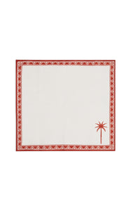Large Napkins in Date Palms Napkin Mattone, Set of 2