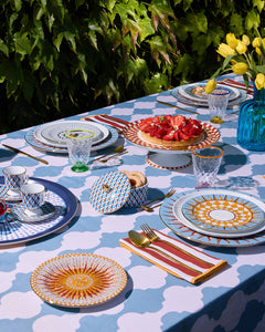 Quilted Glasses in Quilted Multicolor, Set of 4