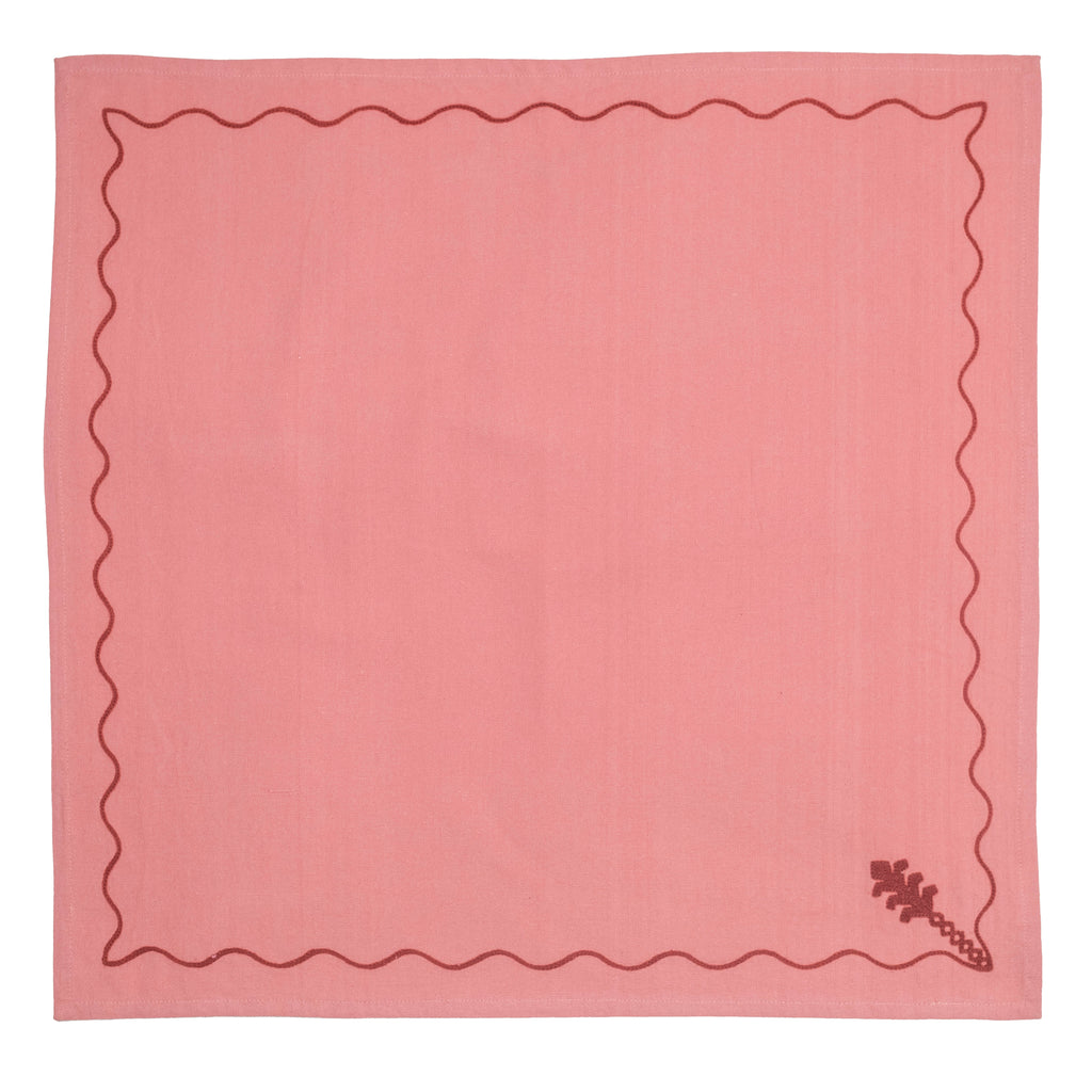 Tonal Red Vine Napkins, Set of 4