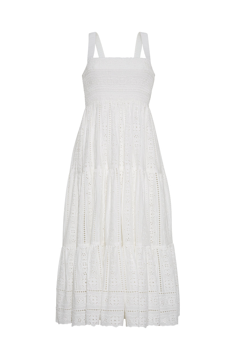 Taormina Dress in Bria Eyelet Ivory