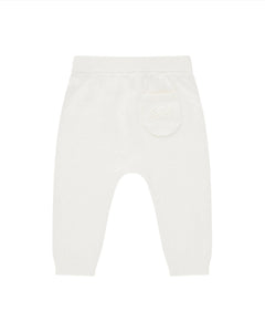 Angel Wing Knitted Trouser in Ivory