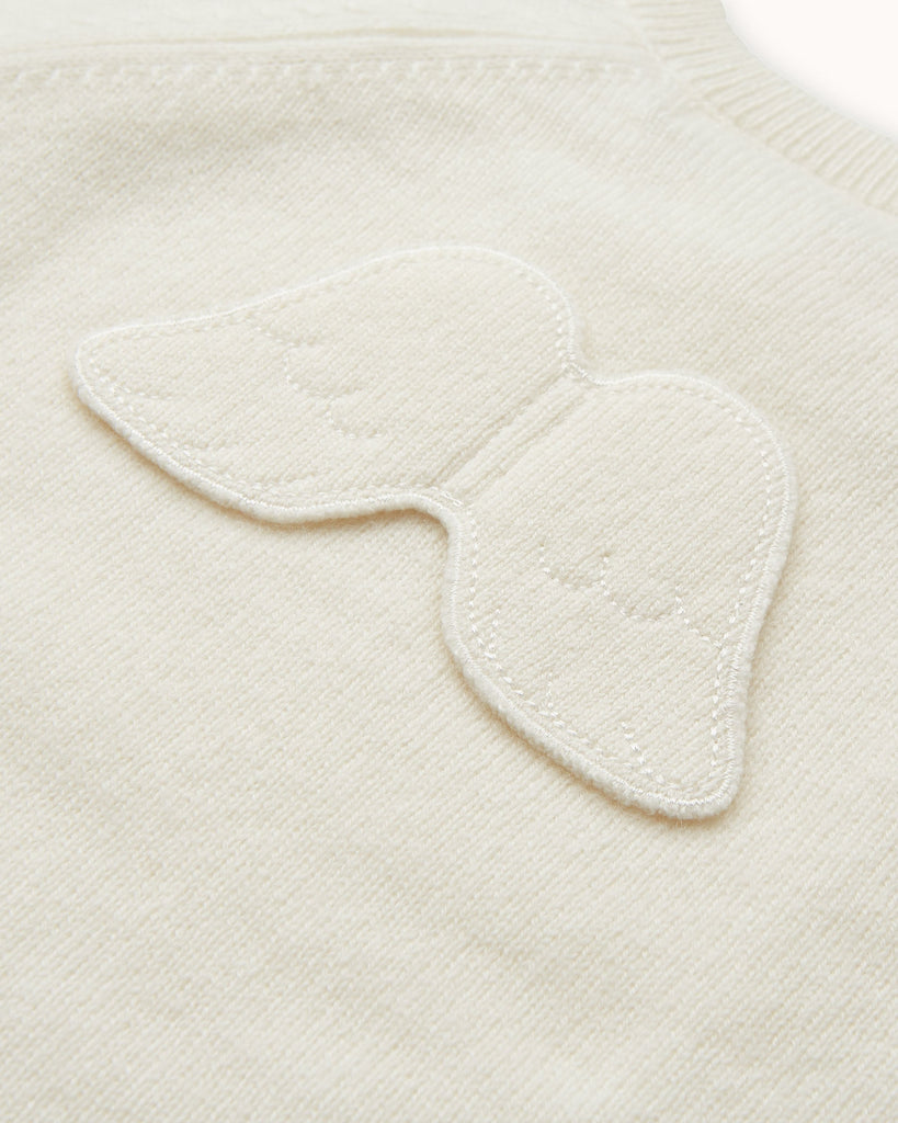 Ariel Angel Wing Cashmere Romper in Ivory