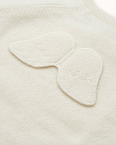 Ariel Angel Wing Cashmere Romper in Ivory