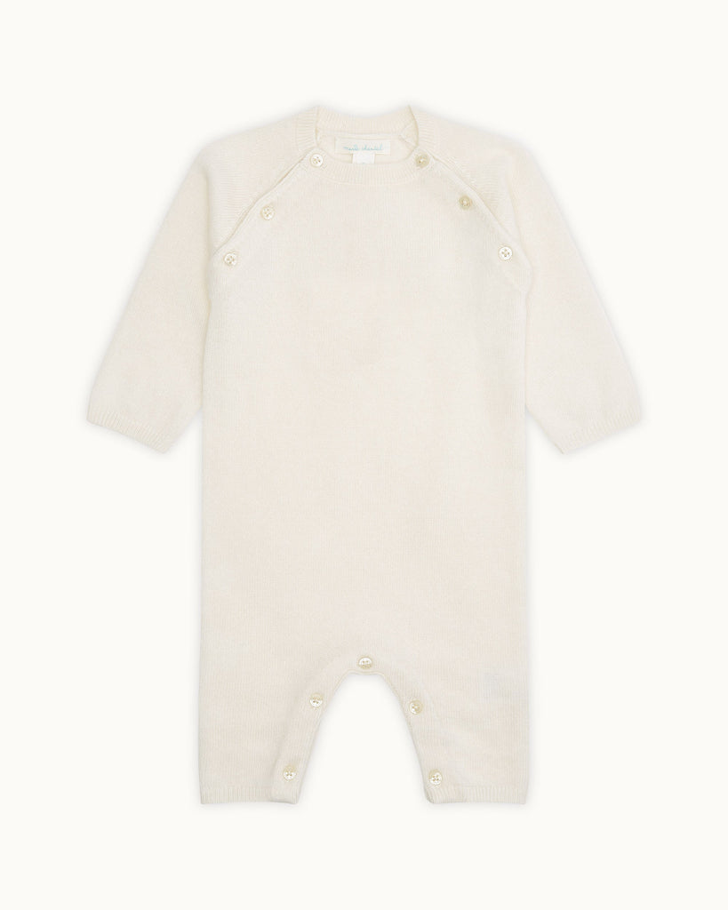 Ariel Angel Wing Cashmere Romper in Ivory
