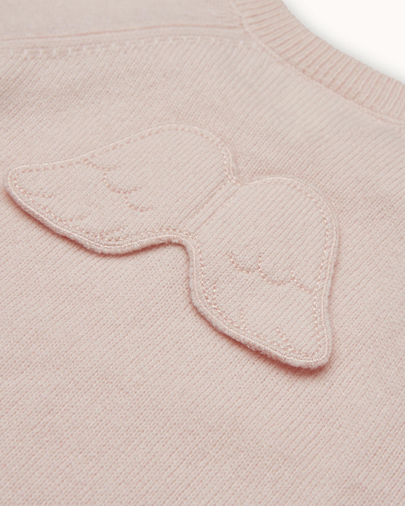 Ariel Angel Wing Cashmere Romper in Pink