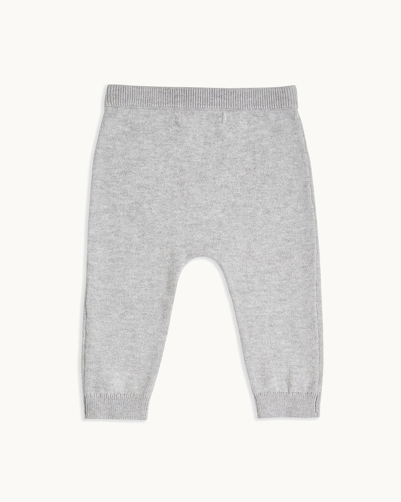 Pointelle Star Crawler Set in Grey