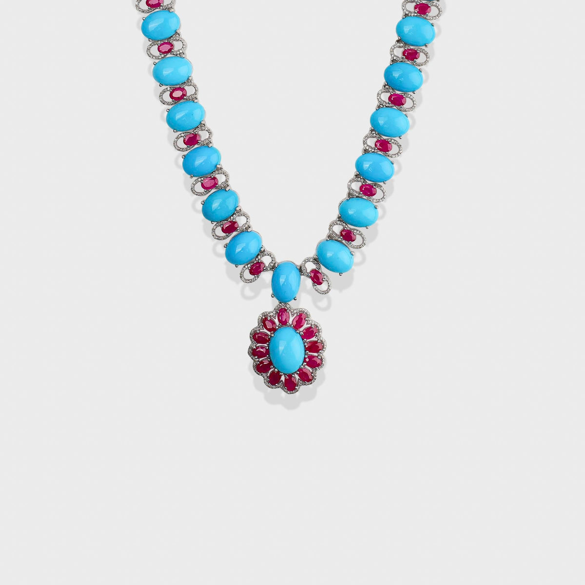 Turquoise and Diamond Necklace
