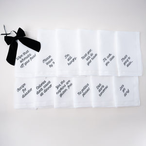 Mixed Messages Dinner Napkins, Set of 12