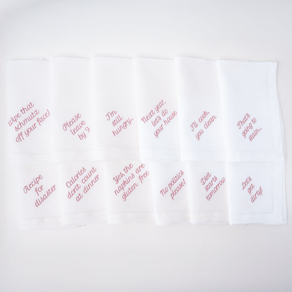 Mixed Messages Dinner Napkins, Set of 12
