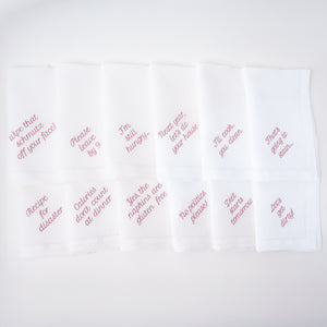 Mixed Messages Dinner Napkins, Set of 12