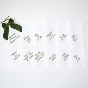 Mixed Messages Dinner Napkins, Set of 12